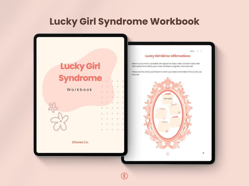 Lucky Girl Syndrome Workbook | Printable & Fillable Manifestation Journal